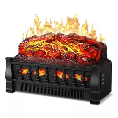 Electric Fireplace Log Set Heater 21  Vintage Design Portable Freestanding F... • $165.96