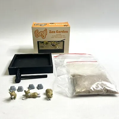 Miniature Corgi Zen Garden *NEW* 3.25 X 2.5 - 3 Corgis Rake Stones Sand - V3 • $14.99