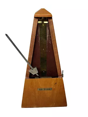 Vintage Working Seth Thomas Metronome De Maelzel Wood Wind Up Music Timer No Lid • $34.99