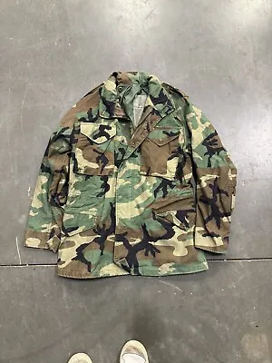 M-65 BDU Field Coat Jacket Small Regular Woodland Army Camo Cold Weather - Used • $35.99