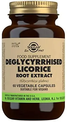 Solgar Deglycyrrhised Licorice Root Extract 60 Vegetable Capsules • £18.99
