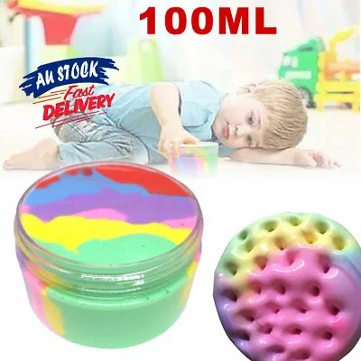 $11.25 • Buy Rainbow Cotton Fairy Slime Stress Relief Kids Toy  Cloud Fluffy Ice Cream Mud