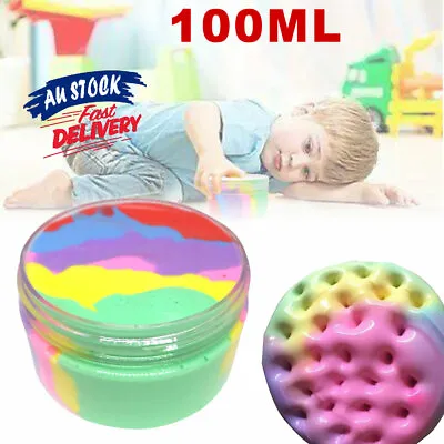 Rainbow Cotton Fairy Slime Stress Relief Kids Toy  Cloud Fluffy Ice Cream Mud • $11.25