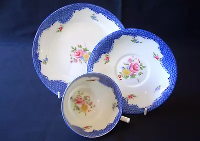 Collingwood Vintage Bone China Hand Painted Cup Saucer & Plate Trio • £13