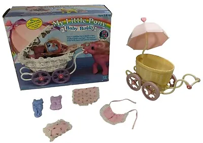 Vintage 1989 Hasbro My Little Pony Baby Buggy Playset With Box ~ Please Read • $34.99