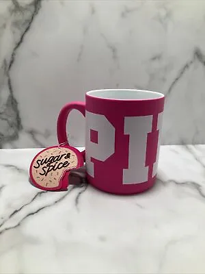 Victoria's Secret * PINK* X-Large Ceramic Coffee Mug Cup 29.7oz WHITE AND PINK • $32