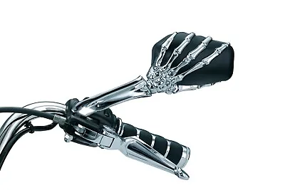 $179.96 • Buy Kuryakyn Chrome/Black Skeleton Hand Mirrors W/Hardware Harley & Cruisers 1759