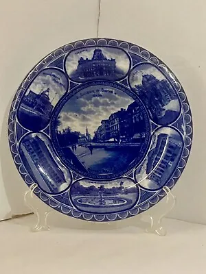 Rowland & Marsellus Flow Blue Souvenir Of Boston Mass Plate Tremont St. Mall • $39