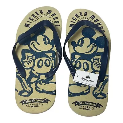 Mickey Mouse Size 9 Disney Thong Flip Flops Park Exclusive Blue Women’s Sandals • $10