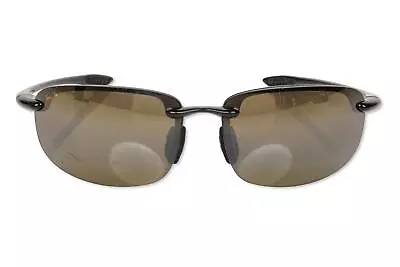 Maui Jim Hookipa Rimless Sunglasses Gloss Black/ Bronze Large 303296 • $166.50