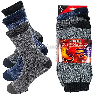 Lot 1-12 Mens Winter Thermal Heated Super Warm Socks Heavy Duty Boots Sox 10-13 • $7.99