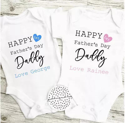 £8 • Buy First Fathers Day Baby Vest Happy Fathers Day Daddy My 1st