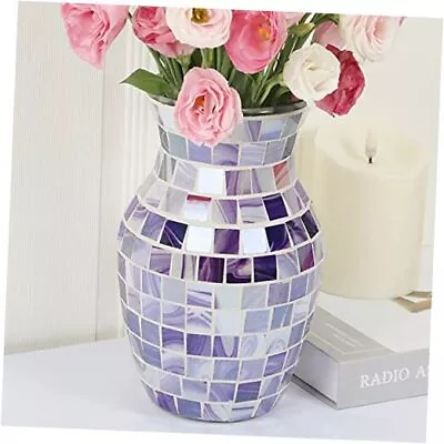 Vases Home Decor Lavender Mosaic Flower Vases Decorative Mercury Purple • $40.31