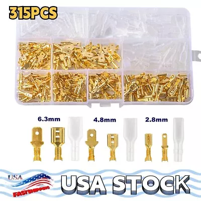 315x Assortment Electrical Wire Connectors Male Female Spade Crimp Terminals Kit • $9.49