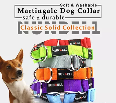 Dog Martingale Training Collar Puppy Heavy Duty Nylon Adjustable Collar S M L • $8.99