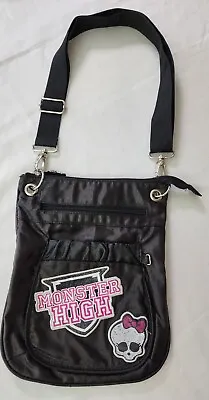 Vintage MONSTER HIGH Small Black Satchel Crossbody Bag Purse Three Pockets  • $42.75