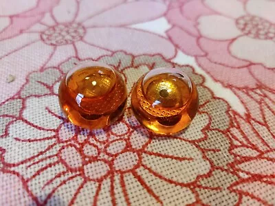 £14.99 • Buy Vtg Retro 90s 60s Liquid Filled Clip On Bubble Earrings 2.5cm Costume Jewellery