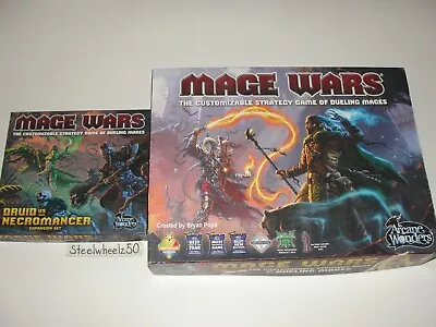 Mage Wars Core Set & Druid Vs Necromancer Expansion Board Game Lot Arcane Wonder • $42.99