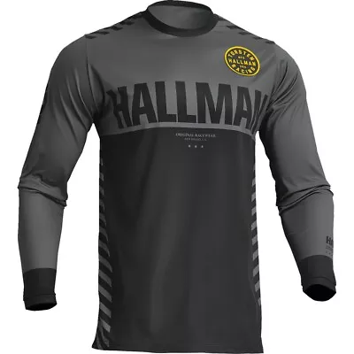 Thor 2024 Hallman Differ Slice Offroad Dirt Bike Motocross Jersey Charcoal/Black • $40