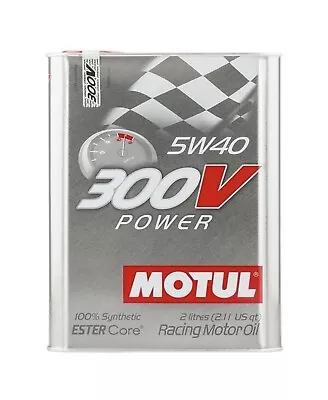Motul 104242 300V Power 5W40 (2 Liter) 100% Synthetic Racing Motor Oil • $34.99
