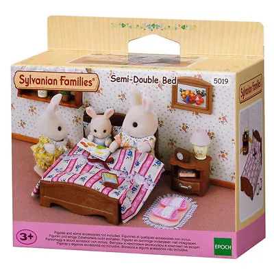 SYLVANIAN Families Semi - Double Bed Dolls Furniture 5019 • £11.99