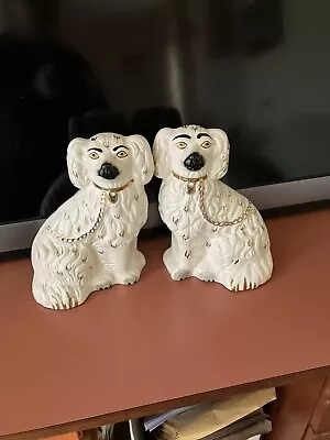 Vintage Pair Of Beswick Staffordshire Mantle Wally Spaniel Dogs 10” Painted • £48