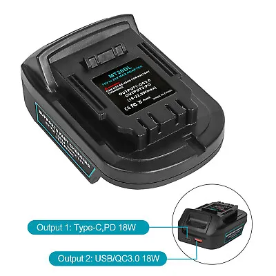 Battery Adapter Converter For Makita 18V BL1830 BL1860 For Dewalt 18V Power Tool • £10.99