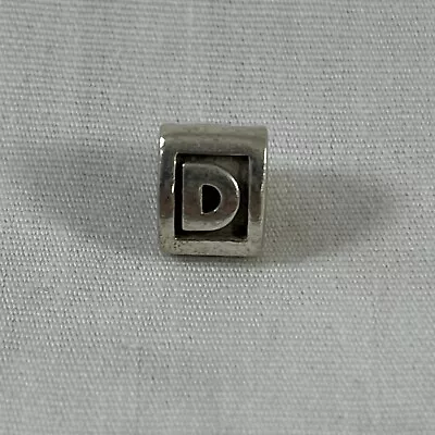 Authentic Retired Pandora  Sterling Silver Letter Initial  D Charm925 ALE 79032D • $15.99