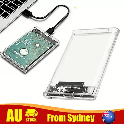 External HDD SSD Case Disk USB 3.0 To SATA 2.5  Hard Drive Enclosure S • $8.50