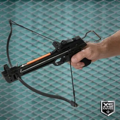 Mini BLACK 50 LB Archery Hunting Gun Pistol CROSSBOW W/ Four Bolts Arrows XBOW • $19.95