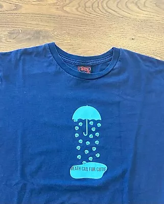 Vintage 2000s Death Cab For Cutie Band T Shirt Medium Raining Skulls Y2K Sub Pop • $25