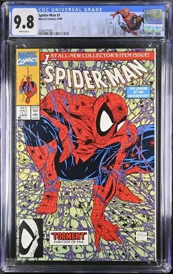 Spider-man #1 Green CGC 9.8 White Custom Label McFarlane 1990 • $99