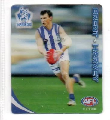 2010 AFL ULTRA 3D FOOTY PLAYS SNACKBRANDS - #46 Brent HARVEY (NORTH MELBOURNE) • $5