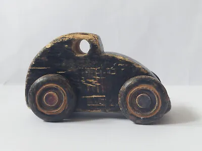 Vintage Handmade Wooden Toy/ Primitive Car Toy/ Beetle Car Toy • $24