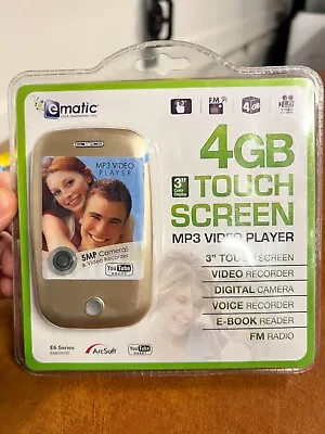 Ematic 4GB 3  Touch Screen MP3 Video Player • $8