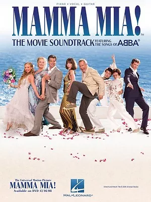 Mamma Mia Piano Vocal Sheet Music From The Movie Soundtrack ABBA 000313424 • $19.95