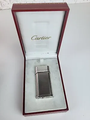 Le Must De Cartier Vintage Retro Silver And Platinum Finish Lighter • $200