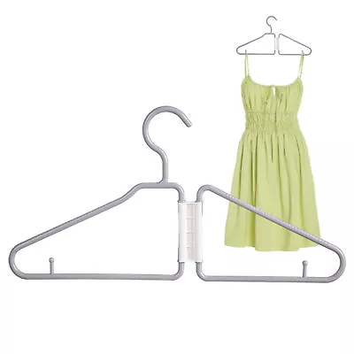 Foldable Coat Hangers Slotted Plastic Drying Rack Portable Travel Clothes Hook • $9.95