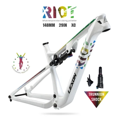 $1103.41 • Buy LEXON Full Suspension Frame 29er Carbon MTB Frame Cycling Downhill Bicycle Frame