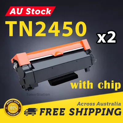 2 Toner TN-2450 W CHIP For Brother MFC-L2713DW MFC-L2350DW MFC-L2730DW L2750DW • $32.90