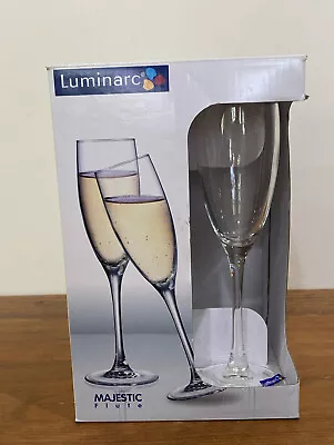 2 Luminarc *Majestic* Champagne Flutes - 170ml - ( Only 2 Glasses ) • $19