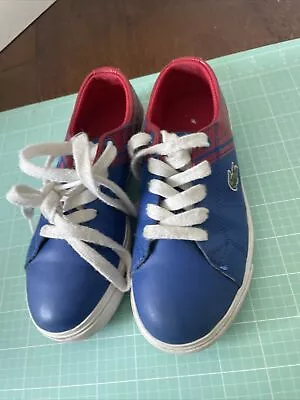 Lacoste Red/Blue Youth Shoes Size 12 Dc7 • £23.75