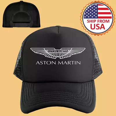 Aston Martin Black Adjustable Trucker Hat Cap Size Adult • $25.99