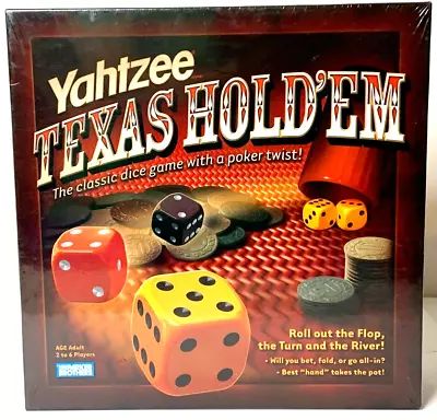 BRAND NEW Yahtzee Texas Hold'em Poker Style Dice Game Hasbro 2004 SEALED! • $27.95