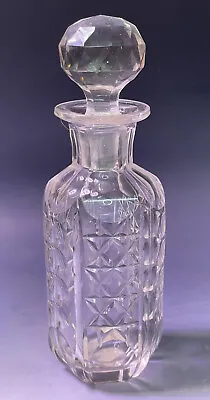 Antique 19th C. EAPG OPTIC Flint Glass Bottle Decanter Miniature Victorian Era • $38.25