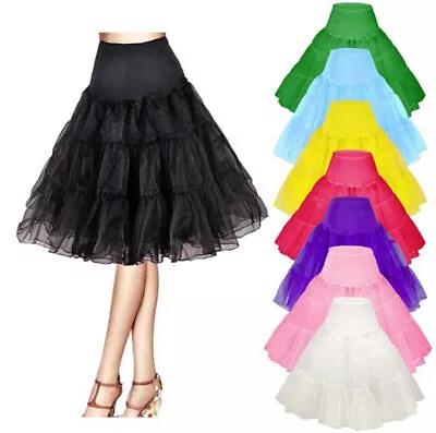 Women Short Tutu Petticoat Crinoline Vintage Wedding Skirt Underskirt Rockabilly • $17.28