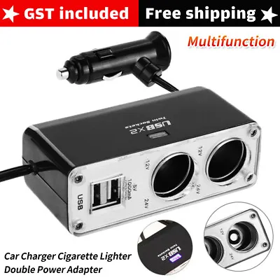 12V Car Charger Cigarette Lighter Double Power Adapter Socket Splitter Dual USB • $14.06