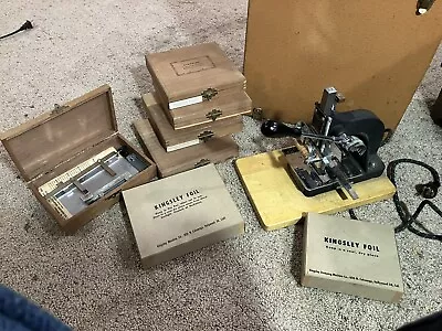 Kingsley Gold Stamping Machine With Lots Of Accessories!! Nice!! • $400