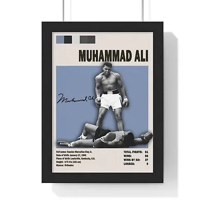Muhammad Ali Poster Career Stats Art Minimalist Design Boxing Poster • £9.99