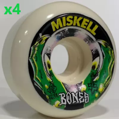 Powell Bones STF V5 Sidecut Nolan Miskell 55MM Skateboard Wheels Set/4 NEW • $33.75